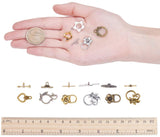 Alloy/Brass Toggle Clasps, Mixed Color, 140x108x30mm, 60set/box