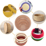 Wooden Crochet Basket Bottoms Set, Flat Round, Sienna, 10~29.9x0.25cm, Hole: 6mm, 5pcs/set