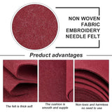Non Woven Fabric Embroidery Needle Felt for DIY Crafts, Dark Red, 140x3mm, about 6m/roll