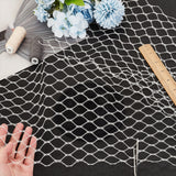 Polyester Mesh Tulle Fabric, for DIY Bride's Headdress and Veil, Old Lace, 22~23x0.04cm