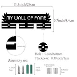 Word My Wall Of Fame Acrylic Medal Holder, Medals Display Hanger Rack, with Standoff Pins, Medal Holder Frame, Word, 94x290x10mm, Hole: 8mm