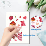 8 Sheets 8 Styles Dessert Theme PVC Waterproof Wall Stickers, Self-Adhesive Decals, for Window or Stairway Home Decoration, Food, 200x145mm, about 1 sheet/style
