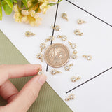 20Pcs Brass Micro Pave Cubic Zirconia Pendants, with Jump Ring, Long-Lasting Plated, Sun, Golden, 8x6.5x2.5mm, Hole: 2.5mm