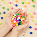 250pcs 5 colors Bicycle Wheel Spokes Plastic Clip Bead, Oval, Mixed Color, 15x15.5x14.5mm, Hole: 4mm