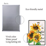 Tinplate Sign Poster, Vertical, for Home Wall Decoration, Rectangle, Sunflower Pattern, 300x200x0.5mm