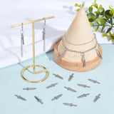 20Pcs 304 Stainless Steel Pendants, Sword Charm, Stainless Steel Color, 21x6.5x2mm, Hole: 1mm