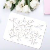 Plastic Drawing Painting Stencils Templates, for Painting on Scrapbook Fabric Tiles Floor Furniture Wood, Rectangle, Branch, 29.7x21cm