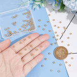 100Pcs 304 Stainless Steel Spacer Beads, Flat Round, Golden, 4x2mm, Hole: 1.6mm