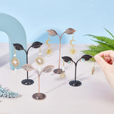 3 Pcs Iron Earring Displays Sets, Bean Sprout Shape Earrings Display Stand, Mixed Color, 97x85x35mm, 113x85x35mm, 135x85x35mm, 3pcs/set, 1set/color, 2 colors, 2set/bag