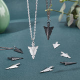 40Pcs 2 Color 304 Stainless Steel Pointed Pendants, Arrow, Mixed Color, 20pcs/color