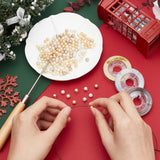 DIY Imitation Pearl Bracelet Necklace Making Kit, Including Glass Beads, Cord Wire, Awl Pricker, Mixed Color, Beads: 300Pcs/box