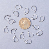 304 Stainless Steel, Leverback Earring Findings, Stainless Steel Color, 15x10mm