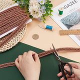 Polyester Braid Trimming, for Curtain Decoration Boho Costume, Saddle Brown, 16x2mm, about 15m/Card