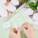 Plastic Doll Stand Display Holder for 6.7 Inch Dolls and Action Figures, Doll Bracket Support, Doll Accessories, White, Finish Product: 7.05x5.4x4.4cm