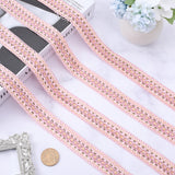 Polyester Braid Trimming, for Curtain Decoration Costume, Pink, 26x2mm, about 12m/card