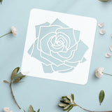 PET Hollow Out Drawing Painting Stencils, for DIY Scrapbook, Photo Album, Flower, 300x300mm, 9pcs/set