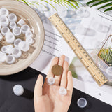 60Pcs 3 Styles Plastic Wine Bottle Stopper, Pull Ring Bottle Plugs, Column, for DIY Personalized Bottle Stopper Accessories, White, 18.5~24x10.5~22mm, Inner Diameter: 17mm, 20pcs/style