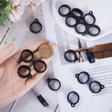 20Pcs Silicone Pendant, for Electronic stylus & Lighter Making, Ring, Black, 27.5x22x8mm, Hole: 2.7mm, Inner Diameter: 18mm