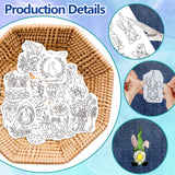 4 Sheets 11.6x8.2 Inch Stick and Stitch Embroidery Patterns, Non-woven Fabrics Water Soluble Embroidery Stabilizers, Rabbit, 297x210mmm