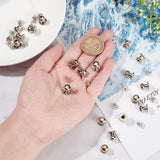 4Bag Alloy Cabinet Door Knobs, Kitchen Drawer Pulls Cabinet Handles, with Iron Screws, for Dresser Drawers, Platinum, 10x10mm, Hole: 2.6mm, 5pcs/bag. 4bag