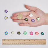 Handmade Polymer Clay 3D Flower Plumeria Beads, Mixed Color, 15x8mm, Hole: 2mm, 100pcs/set