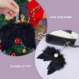 15Pcs 5 Style Feather Wings Pendant Decorations, for Christmas Trees Decorations, Black, 60~200x80~120x3~4mm, 3pcs/style