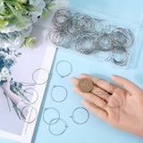 316 Surgical Stainless Steel Wine Glass Charms Rings, Hoop Earring Findings, DIY Material for Basketball Wives Hoop Earrings, Stainless Steel Color, 35x30x0.7mm, 21 Gauge, 200pcs/box