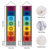 Polyester Wall Hanging Tapestry, for Bedroom Living Room Decoration, Rectangle, Chakra, 1160x330mm, 2pcs/set