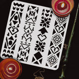 PET Hollow Out Drawing Painting Stencils, for DIY Scrapbook, Photo Album, Mixed Shapes, 30x30cm