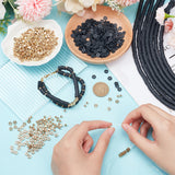 DIY Beads Jewelry Making Finding Kit, Including Round & Star & Cube Plastic & Polymer Clay Disc Beads, Black, 953~978Pcs/box