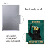 Vintage Metal Iron Tin Sign Poster, Wall Decor for Bars, Restaurants, Cafes Pubs, Vertical Rectangle, Cat Pattern, 300x200x0.5mm