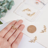 Brass Micro Pave Clear Cubic Zirconia Connector Charms, Butterfly, Real 18K Gold Plated, 13x27x2mm, Hole: 1.2mm, 6pcs/box