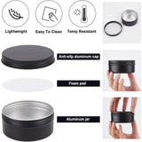 Round Aluminium Tin Cans, Aluminium Jar, Storage Containers for Cosmetic, Candles, Candies, with Screw Top Lid, Gunmetal, 8.6x3.9cm, capacity: 150ml, 10pcs/box