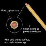 Round Craft Copper Wire, Golden, 0.3mm, 28 Gauge