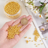 ABS Plastic Beads, No Hole/Undrilled, Round, Golden Plated, 4mm in diameter, about 2400pcs