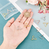 12Pcs 3 Colors Rack Plating Brass Micro Pave Cubic Zirconia Ice Pick Pinch Bails, Long-Lasting Plated, Cadmium Free & Lead Free, Mixed Color, 18x20x5.5mm, Hole: 3mm, Pin: 1mm, 4Pcs/color
