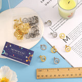 40Pcs 2 Colors 201 Stainless Steel Flat Round Stud Earring Findings, with 304 Stainless Steel Pin and Ear Nuts, Golden & Stainless Steel Color, 15mm, Hole: 1mm, Pin: 0.7mm, 20Pcs/color