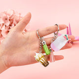DIY Cute Tassel Keychain Making Kits, Including Bubble Tea Resin  Pendants, Faux Suede Tassel Pendant, Iron Split Key Rings, Mixed Color, Pendants: 26pcs/set