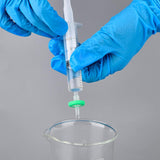 100Pcs 2 Colors Plastic Disposable Microporous Needle Syringe Filter, Mixed Color, 21x18mm, Hole: 2mm, 50pcs/color
