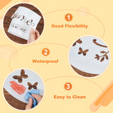 1 Set PET Hollow Out Drawing Painting Stencils, with 1Pc Art Paint Brushes, for DIY Scrapbook, Photo Album, Dog, Painting Stencils: 300x300mm, 12pcs/set