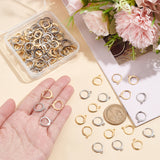 120Pcs 2 Style 304 Stainless Steel Leverback Earring Findings, with Horizontal Loops, Golden & Stainless Steel Color, 14.5x12mm, Hole: 1.2mm, Pin: 0.8~1.2mm, 60Pcs/style