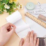 Self-Adhesive Nylon Cloth Repair Patches Rolls, Adhesive/Sew on Appliques, Costume Accessories, White, 76x2~3mm, 2m/roll
