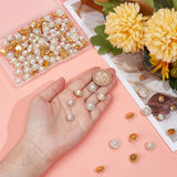 120Pcs 3 Style Flower Sew on Rhinestone, Plastic Rhinestones, with Imitation Pearl & Golden Iron Settings, Crystal, 9~13x7.5~8.5mm, 40pcs/style