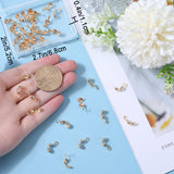 40Pcs Brass Bead Tips, Calotte Ends, Clamshell Knot Cover, Shell, Real 18K Gold Plated, 16x5mm, Hole: 3mm, Inner Diameter: 4.5x4mm