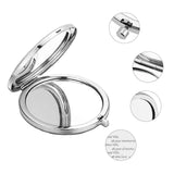 304 Stainless Steel Customization Mirror, Flat Round, Word, 70x65mm