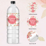 Bottle Label Adhesive Stickers, Rectangle, Flower, 216x64mm