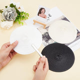 3Pcs 3 Colors Polyester Imitation Straw Round Hat Base for Millinery, Mixed Color, 148~152x8mm, 1pc/color