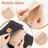 6pcs 6 style Wool Felt Bag Organizer Inserts, with Alloy Grommets, for Envelope Bag Interior Accessories, Rectangle, Beige, 5.4~12.4x9.25~24.9x0.3~0.35cm,Hole: 8~10mm, 1pc/style