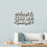 Custom Acrylic Wall Stickers, for Home Living Room Bedroom Decoration, Word, Silver, 400x400mm