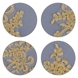 Computerized Embroidery Polyester Flower Appliques, Sew on Ornament Accessories, Goldenrod, 229x102x1mm, 2pcs/set
